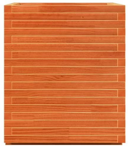 Generisch jiangboyue-3282606 Jardinière en bois de pin massif Marron ciré 90 x 60 x 72,5 cm