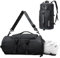 IBOPUXIU Sporttasche Damen Herren Reisetasche mit Schuhfach & Nassfach, Klassische Business Weekender Tasche für Reisen (Schwarz)