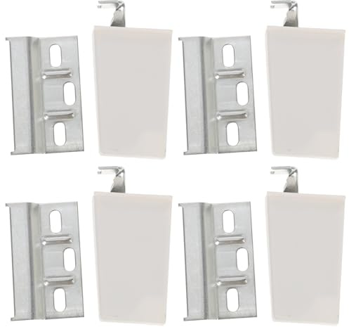 POPETPOP 4 juegos Kit Soportes de Esquina para Gabinetes con Bisagras Abs Antióxido para Cocina y Baño Fijación Segura y Fácil Instalación para Armarios y Muebles de Almacenamiento