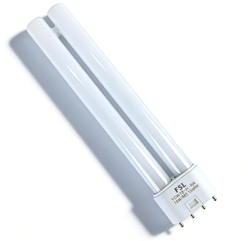 Terilamy 18W/830 2G11 4 Pin Fluorescent Light Bulbs, Warm White 6500k Tube Bulb, Low Energy Compact Fluorescent Lamp for Living Room Bedroom Corridor Kitchen Desk Lamp