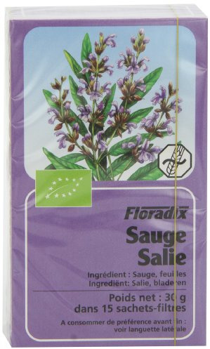 Floradix Organic Sage Herbal 15 Teabags (Pack of 6, Total 90 Teabags)