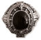 Silber-Giftring mit Onyx (R166O), Ringgrösse:62