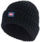 Lee Cooper Unisex Chunky gebreide met fleece voering Beanie Hat, Schwarz, Einheitsgröße EU
