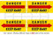 Danger Keep Away Hubschrauber Heckrotor 5,1 cm (50 mm) Vinyl Sticker, Aufkleber X4