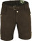 Klassische echt Leder Nubuk Trachten Lederhose Herren kurz, Ledershorts Trachtenlederhose mit Gürtel in Braun (54, Braun)