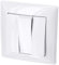 HAVA Bouton interrupteur triple en série - tout-en-un - cadre + insert encastré + couvercle (série G1 blanc pur)