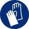 Normaluz RD28603 - Señal Adhesiva 10 Unidades Uso Obligatorio De Guantes Adhesivo de Vinilo 9 cm Diametro