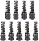 sourcingmap 9Pcs PG11 Cable Gland Black Waterproof Plastic Joint with Strain Relief for 5mm-10mm Dia Wire