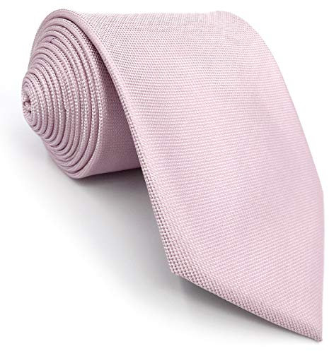 S&W SHLAX&WING Herren Krawatte Solid Rosa Hochzeit Party Seide Extra Lang