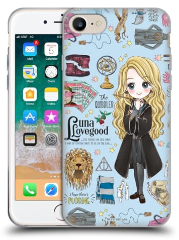 Head Case Designs Officially Licensed Harry Potter Luna Pattern Deathly Hallows XXXVII Gel Case [Military Grade Protection] Compatible With Apple iPhone 7/8 / SE 2020 & 2022