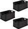 keeeper Lot de 3 Caisses de Transport, Empilables, Polypropylène, 3 x 64 l, Robert, gris graphite