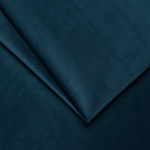 HEKO PANELS Velvettino Polsterstoff Möbelstoff Meterware - z.B. Stoff für Stühle oder Eckbank Bezug - Midnight Blue