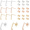 UNICRAFTALE 30 pièces 3 couleurs 304 boucles D'Oreilles en Acier Inoxydable Or Rose Or Argent Longue Barre Boucles D'Oreilles Boucle D'Oreille avec Boucle pour la Fabrication de Bijoux, Broches 0.8mm