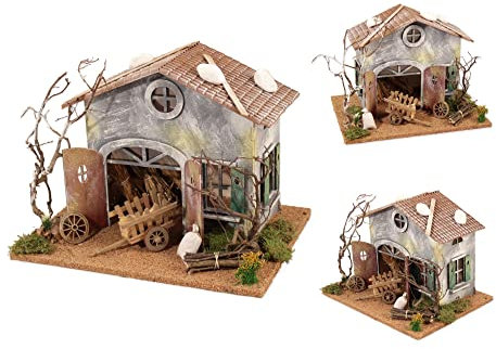 Presepe Casolare con granaio 38x28x28 per cm 10