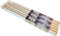 EVO Drumsticks - Bacchette per batteria professionali modello 5A in hickory, noce americano con punta in legno, punta a goccia, legno a stagionatura naturale, made in Italy - 6 pair pack