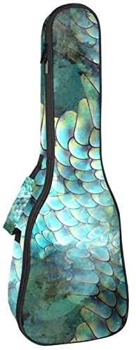 Ukulelentasche Meerjungfrau Waage Ukulele Koffer für Sopran, Tenor, Konzert, 58,9 cm, 10 mm dick, weich gepolstert, verstellbare Gurte Gigbag