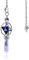 Chakra Harz Edelstein Pendel Heilsteine Pendulum Blume wire wrap Pendel Anhänger mit Kette für Reiki Heilung Dowsing Scrying Balance Meditation Armband Messung feiner Energien (Lapislazuli)