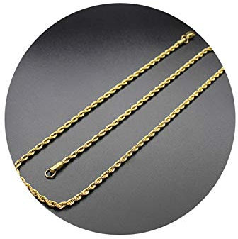 Whoiy Singapurkette Edelstahl für Herren, Gold Kette Männer Breit 5MM Hip Hop Edelstahlkette Ohne Anhänger Freundschaftsketten Halskette