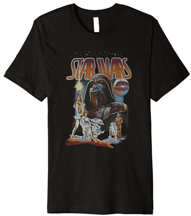 Star Wars Classic A New Hope Epic Retro Group Shot Poster Premium T-Shirt