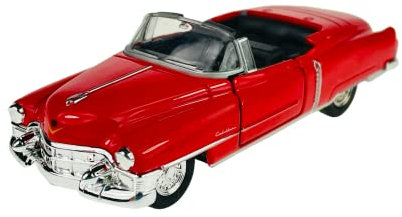 Welly Cadillac Eldorado Cabrio Offen Rot 1953-1966 ca 1/34-1/39 Metall Modell Auto Die Cast Neu im Kasten