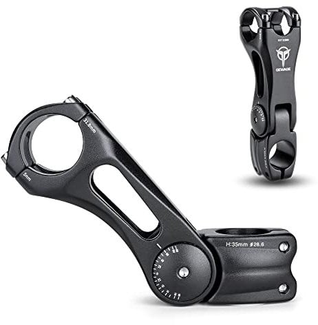 GEWAGE Fahrrad Vorbau Verstellbar,Fahrrad Vorbau Riser für 31,8 (1-1/4 Zoll) Lenker,Legierung Aluminium Fahrrad Vorbau Höhenadapter für die Meisten MTB, Rennräder, BMX,E-Bike (125MM)
