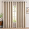 MIULEE Beige Blackout Curtains for Living Room 2 Panel Set, Premium Eyelet Curtains for Bedroom, Thermal Insulated Window Curtain Drapes, Black Out Curtain 90 Drop, Each Panel 66 x 90 Inches