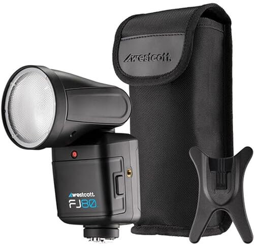 Westcott FJ80 Universalblitz 80W - 2,8 Touchscreen-Display - Geeignet für Canon, Nikon, Fuji, Panasonic Lumix und Olympus - Größe 21,3 x 8,1x 8,1cm - 440 Gramm - 9-Blenden-Bereich mit 31 kanalen