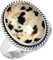 Jeweloporium 925 Silber Ringe für Damen Größe 54(17.2) Mehrfarbig Echt Dalmatiner Edelstein Solitär Silber Ringe Freundschaftstag Geschenk Kostüm Schmuck