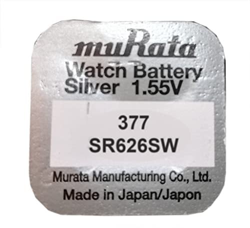 muRata SR626SW Pile bouton 377 à l'oxyde d'argent 1,55 V pour montres