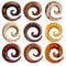 Fly Style Dehnspirale Expander Ohr Piercing aus verschiedene Holzarten, Grösse:4 mm (Paar), Modelle:Modell K