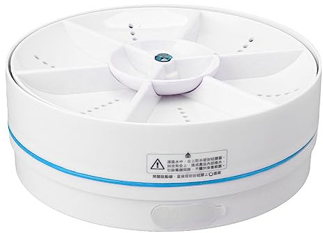 Lavastoviglie senza fili, installazione a getto d'acqua a pressione libera ad alta velocità, vibrazione temporizzata, portatile, mini lavastoviglie ABS 18 W per viaggi (blu)