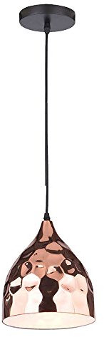 V-TAC Vintage Pendel Lampe Hänge Flur Decken Fluter Hammerschlag Optik im Set inklusive LED Leuchtmittel