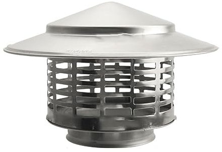 Chimney Cowl Bird Guard, Stainless Steel, Flue Pipe Cover Cap, Vent Top, Exhaust Tube End, Rain Snow Hat, Mesh Protector