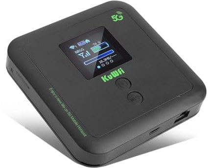 KuWFi Router 5G WiFi 6, Router 5G Tarjeta Sim Bi Banda Dispositivo WiFi inalámbrico Gigabit Velocidad, Nano módem Router 5G con puertos Gigabit, cobertura hasta 500 pies cuadrados, 128 dispositivos,