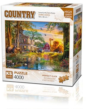 KS Puzzle 23505 - Sonnenuntergang auf dem Bauernhof - 4000 Teile Puzzle für Erwachsene