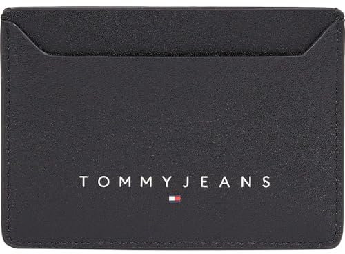 Tommy Jeans Herren TJM Leather CC Holder AM0AM12986 Kartenetui, Schwarz