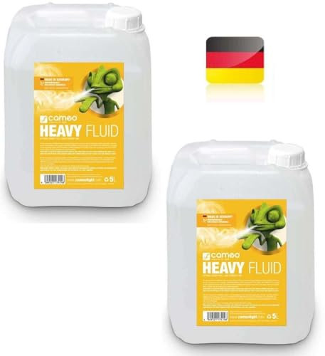 2 x Cameo CLFHEAVY5L 10 Liter HEAVY Nebelfluid sehr hohe Dichte & Standzeit DJ Smoke Fluid für Nebelmaschine