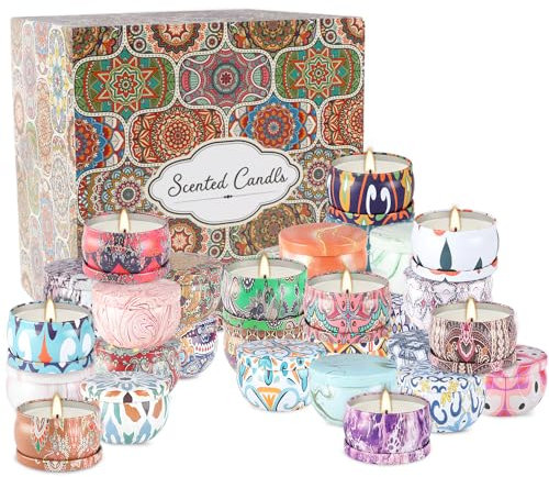 YOROXRG Duftkerzen, Geschenk-Set, 36 Stück, Sojawachs, Reisedose, Kerzen für Zuhause, 70,9 g, Duftkerzen für Mutter zu Weihnachten, Heimdekoration, Geburtstag, Erntedankfest, Muttertag
