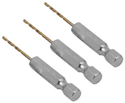 CoCud High Speed Steel Twist Drill Bits, 1.5mm Diameter 60mm Length, Straight Twist Jobber Drill Bit - (Applications: for Metal Woodwork Plastic Aluminum), 3Pieces