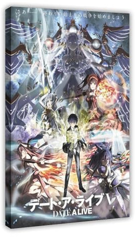 KOURT Anime-Poster auf Leinwand, Motiv: Date A Live V, Schlafzimmer-Dekor, Sportlandschaft, Büro, Raumdekoration, Geschenkrahmen: 60 x 90 cm