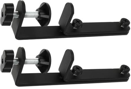 OSALADI 2pcs Pegboard Desk Bracket Pegboard Table Mount Desktop Connector Shield Holder Desk Shelf Clamp Support Pegboard Installing Tool for Garage Kitchen Home Office Black