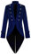 maxToonrain Frack-Kostüm, Mittelalter-Kostüm, Vintage-Stil, Steampunk-Kostüm, Jacken, Gothic, viktorianisches Halloween-Kostüm für Herren/Damen, Weltbuchtag (V-Ausschnitt, Blau, M)