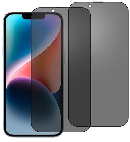 chejuza Anti-Spion Matt Keramik Schutzfolie für Apple iphone 14 [2 Stück], Anti-Fingerabdruck, Anti-Spy,Zero Bubble HD Displayschutzfolie,PET-Material (kein Glas)