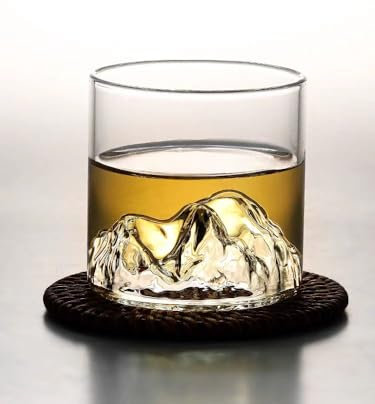 RYUHYF Fujiyama Glasses, Japanese Water Glasses, Fashioned Whiskey Glass, Set of 1 (300ml)