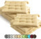 etérea 8er Set Sitzkissen Outdoor 40x40 mit Bändern - Stuhlkissen Beige für Gartenstuhl & Innenbereich - waschbare Sitzauflagen Gartenmöbel - 8 Stück Kissen 40x40 cm - Beige