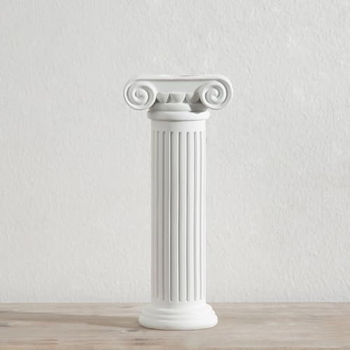 BESPORTBLE Roman Column Vase Planter Resin Roman Column Roman Pillar Vase for Wedding Table Centerpieces, White
