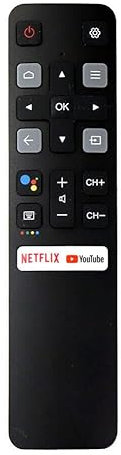 XINFUTE RC802V FNR1 Télécommande pour TV TCL Smart Voice Netflix 40S6500FS