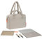 LÄSSIG Baby Wickeltasche mit Tragegriff und Wickelunterlage, Kinderwagenbefestigung, wasserabweisend/GRE Everyday Bag beige