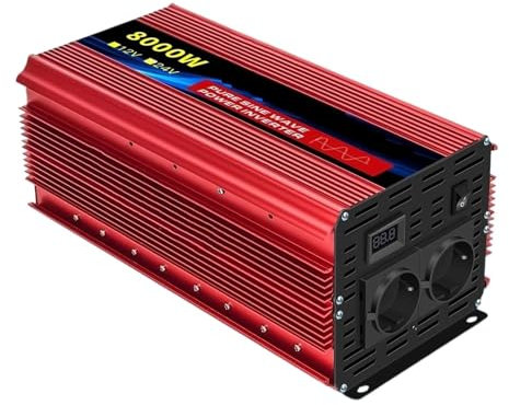 Transformateur Tension Onduleur DC 12V/24V vers AC 220V 50Hz Onduleur À Onde Sinusoïdale 1600W-8000W Adaptateur Convertisseur De Chargeur Prise UE Onduleur Convertisseur(8000W EU,24V_Europe)