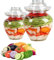YouYuer Kimchi Behälter,Fermentationsglas,Gärglas mit Breiter Öffnung Wasserverschluss Fermentieren Topf Gemüse Glastopf Glasgefäße Gärung Fermentierglas Gärender Gärtopf für Kefir Sauerkraut Gurken